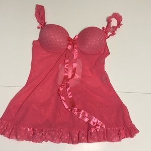 Sexy babydoll lingerie ruffle bottom